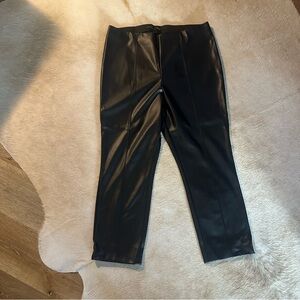 NWOT Vera Wang Black Leather (leatherette) pants leggings